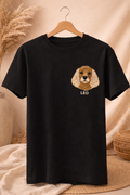 Custom Pet Face Embroidered T-Shirt | Unisex Regular Fit