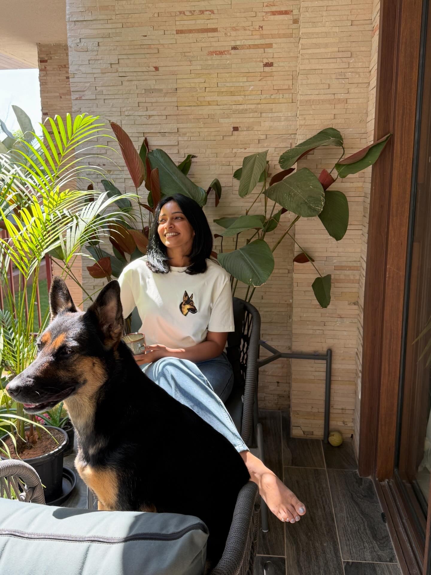 Custom Pet Face Embroidered T-Shirt | Unisex Regular Fit