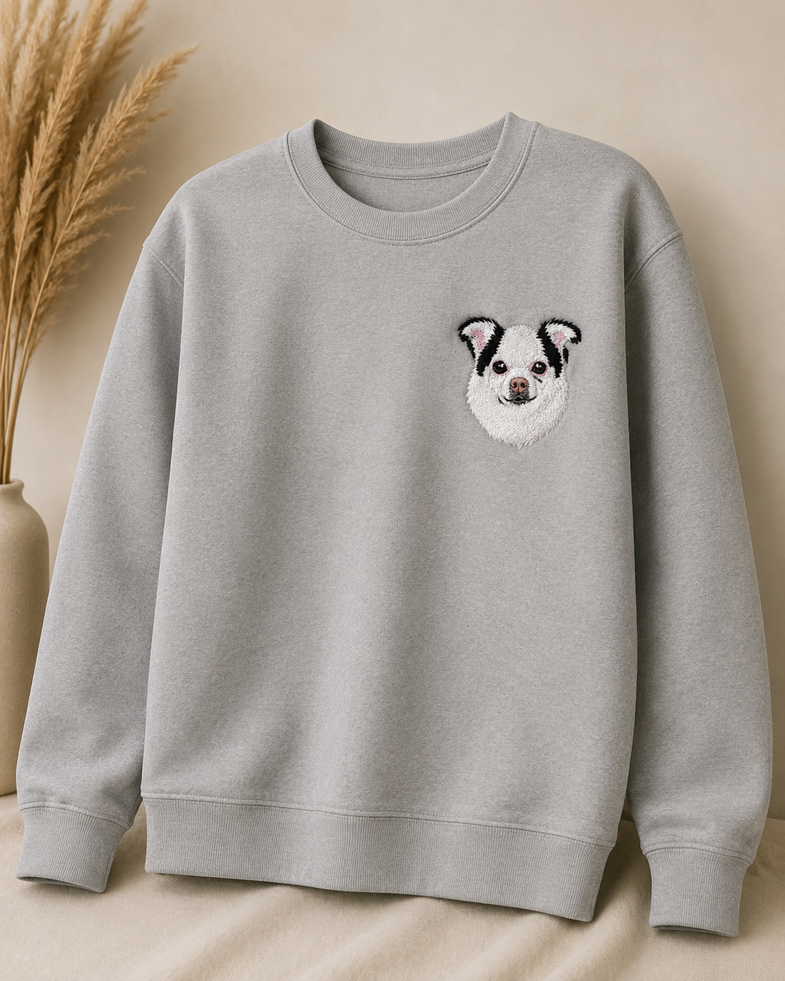 Custom Pet Embroidered SweatShirt | Unisex Regular Fit