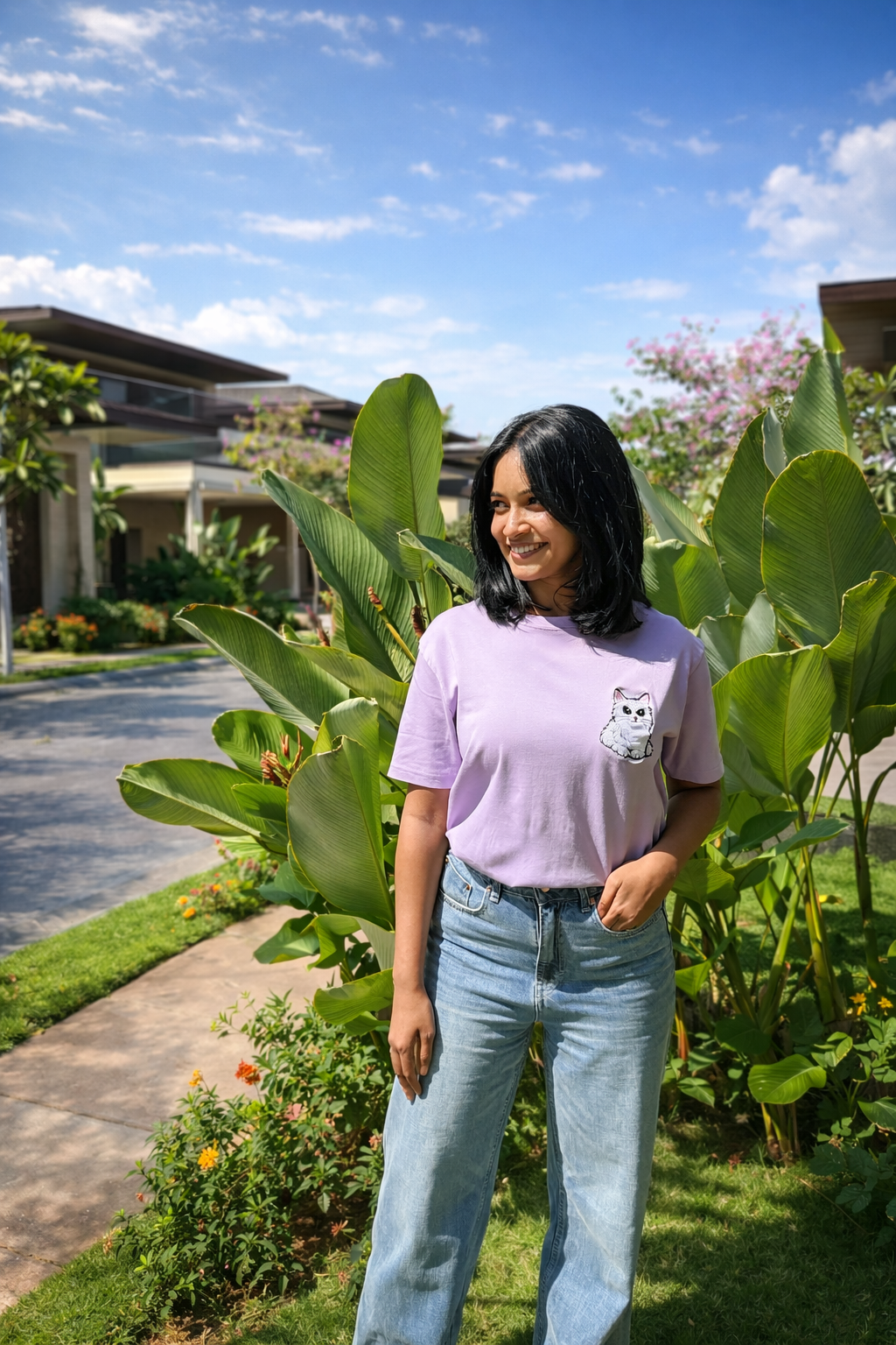Custom Pet Face Embroidered T-Shirt | Unisex Regular Fit