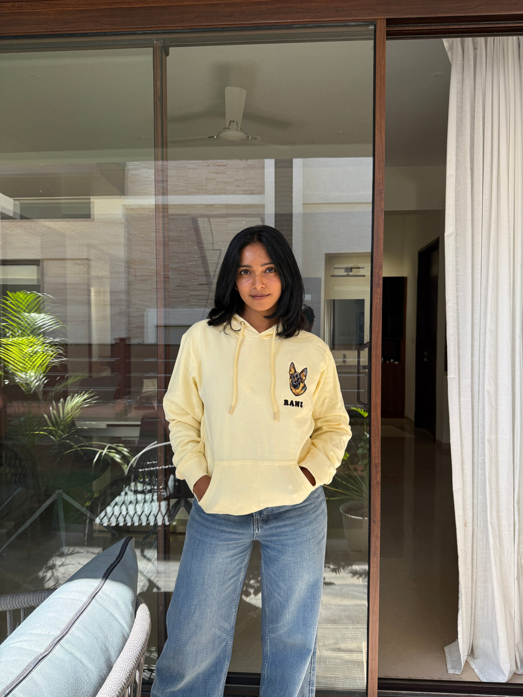 Custom Pet Face Embroidered Hoodie | Unisex Regular Fit